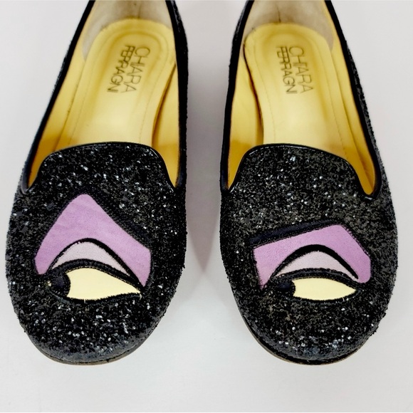 Chiara Ferragni Shoes - HTF Chiara Ferragni Glitter Ballet Flats, Disney Maleficent RARE Limited Edition